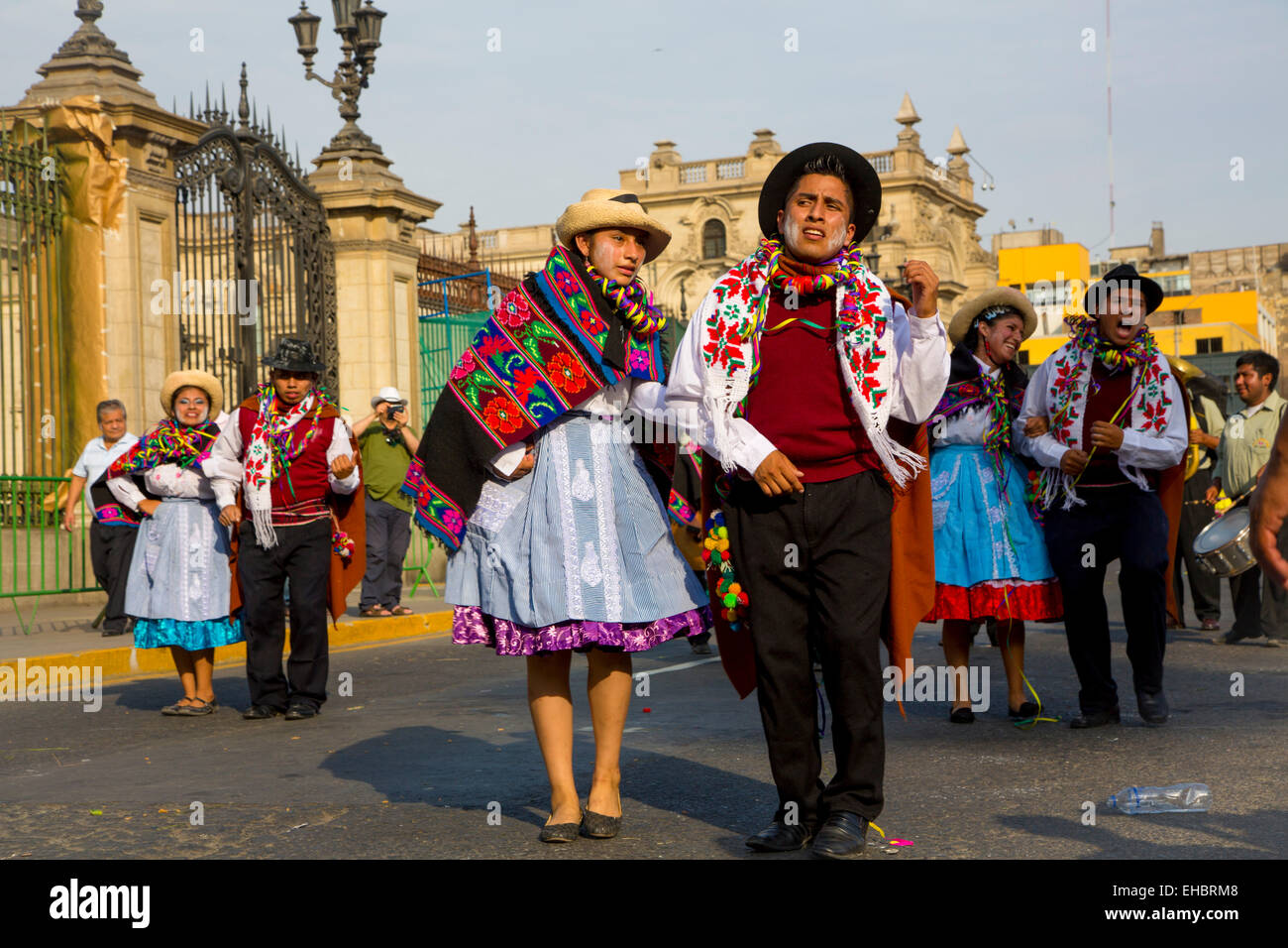 Karneval, Fasching, Ciudad de Los Reyes, historische Zentrum der Stadt, Lima, Peru Stockfoto