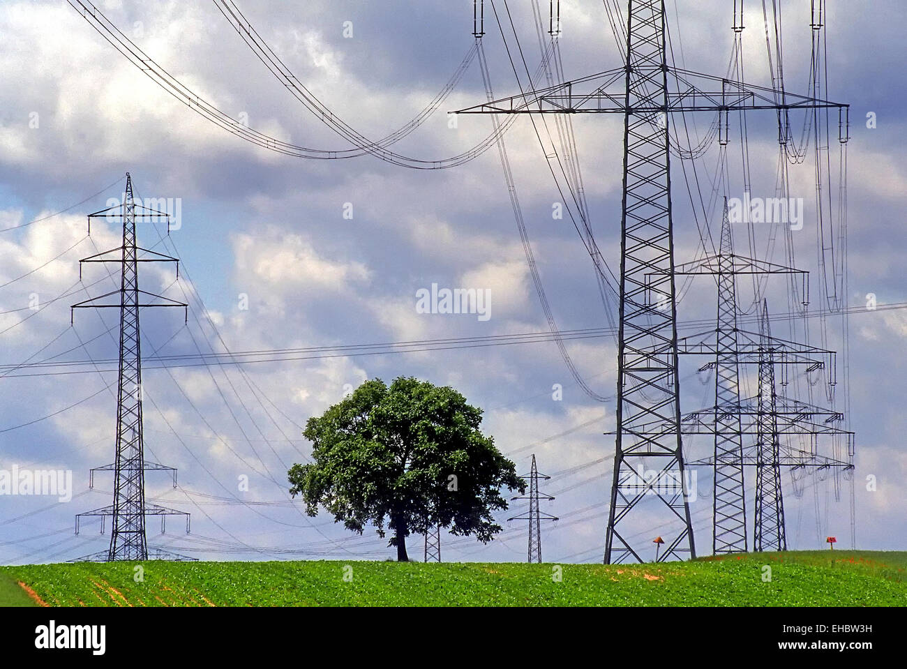 Hochspannung Stockfoto