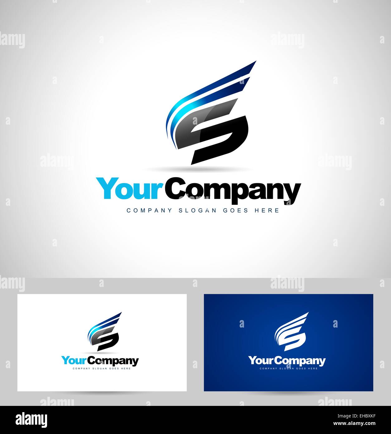 Buchstabe S-Logo-Design. Kreative Vektor-Design mit abstrakten Buchstaben s. Stockfoto