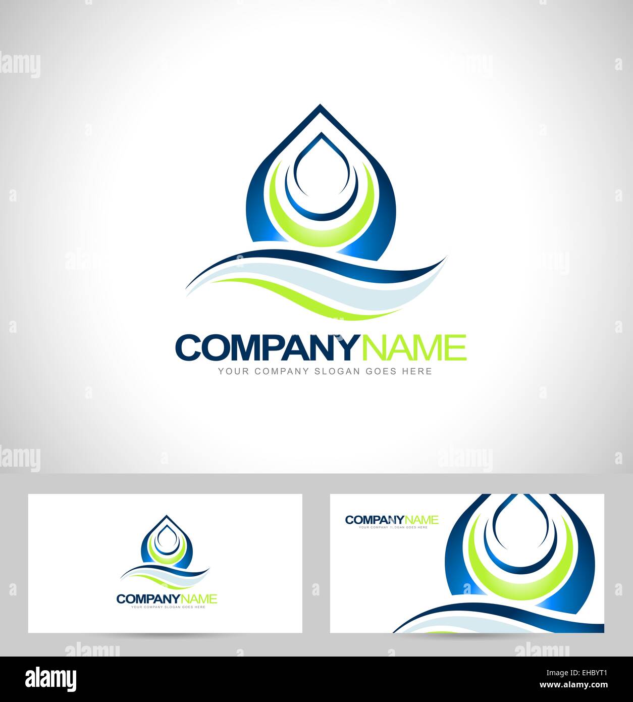 Wasser Tropfen Logo Design Kreative Wasser Tropfen Vektor Mit Visitenkarte Vorlage Stockfotografie Alamy