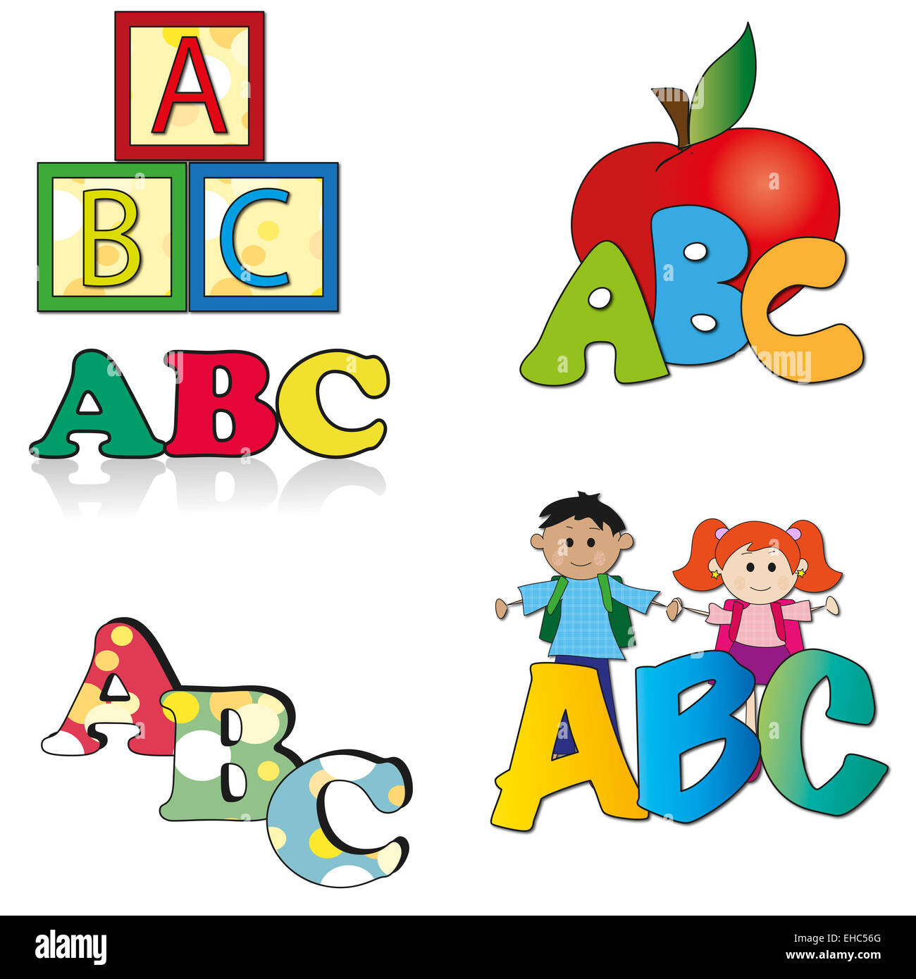 Illustration von Abc für Schule Stockfotografie - Alamy