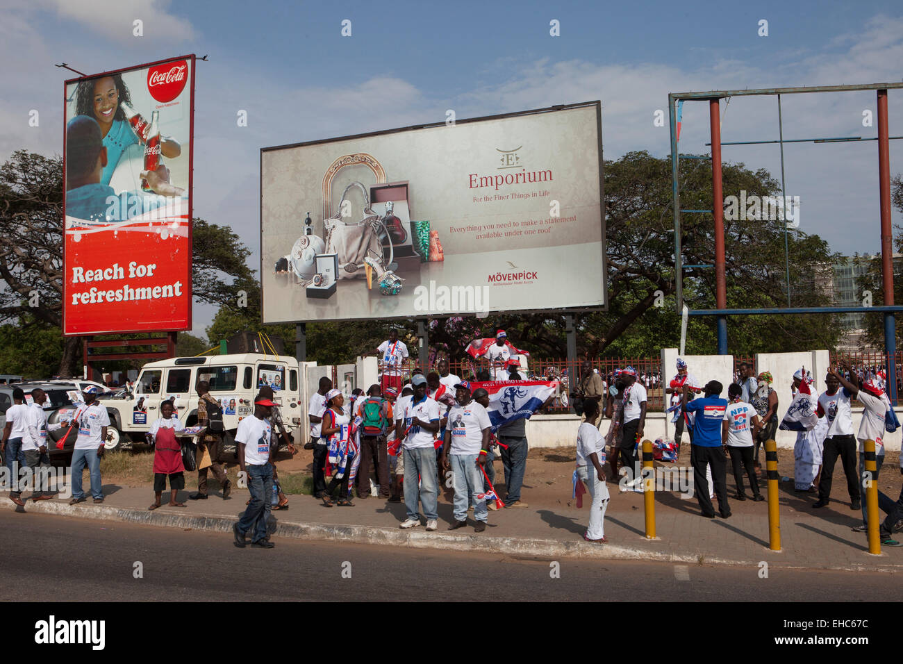 ACCRA, GHANA, 5. Dezember 2012;  Wahl Rallyes für die NPP politische Partei in Accra Stockfoto