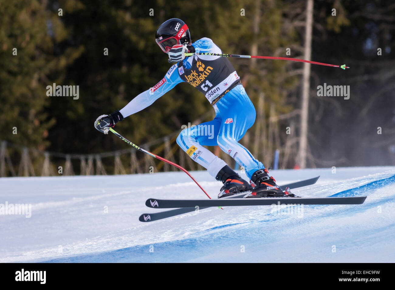 Val Gardena, Italien 20. Dezember 2014. BENNETT Bryce (Usa) im Wettbewerb in der Audi FIS Alpine Ski Weltcup Super-G Stockfoto