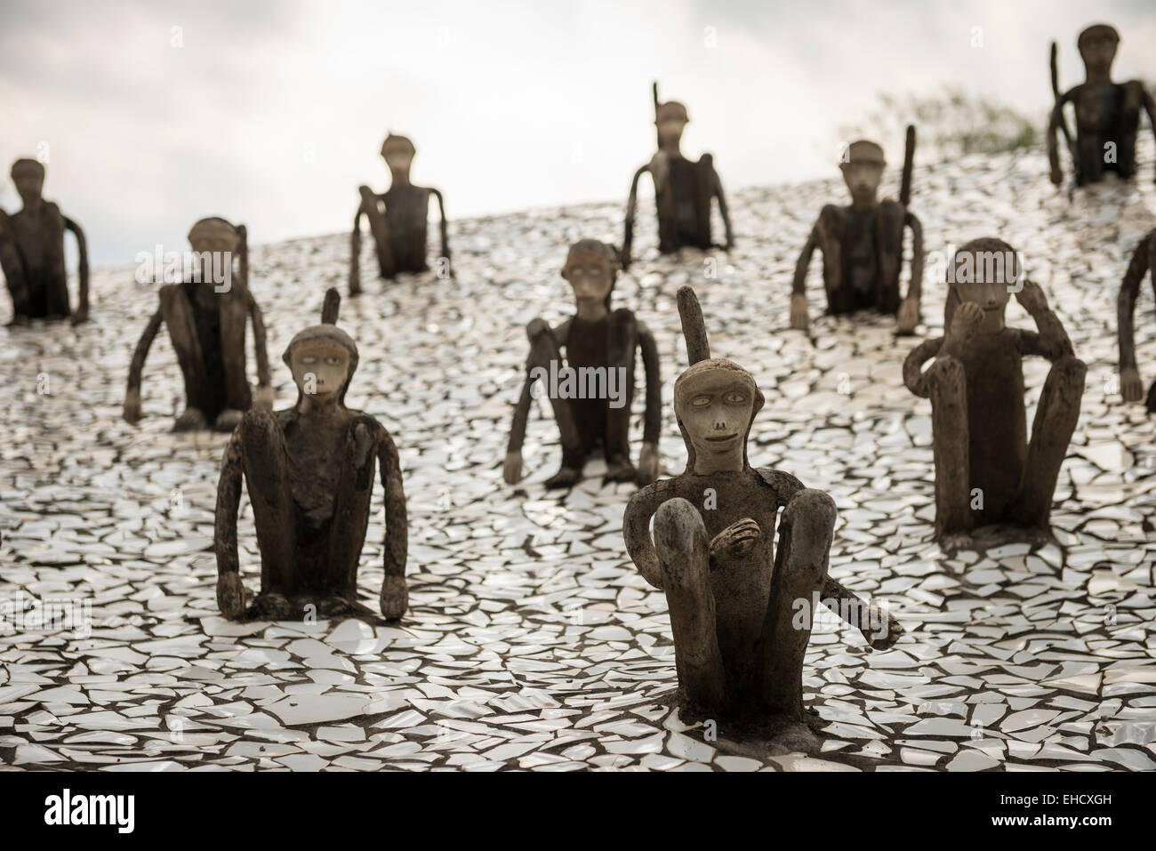 Nek Chand Steingarten in Chandigarh, Punjab, Indien Stockfoto