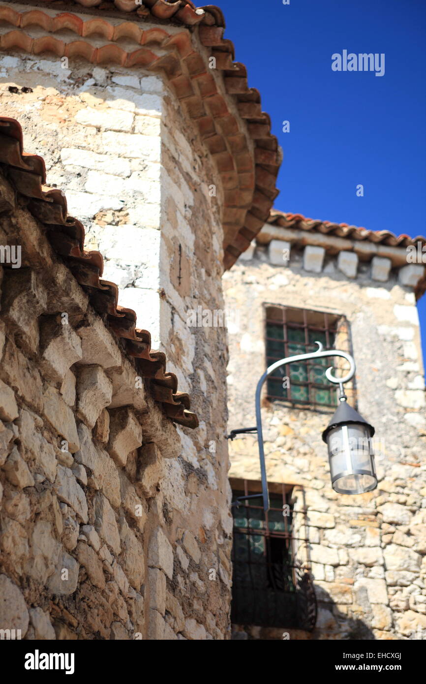 Malerische mittelalterliche Architektur von Eze in Côte d ' Azur Stockfoto