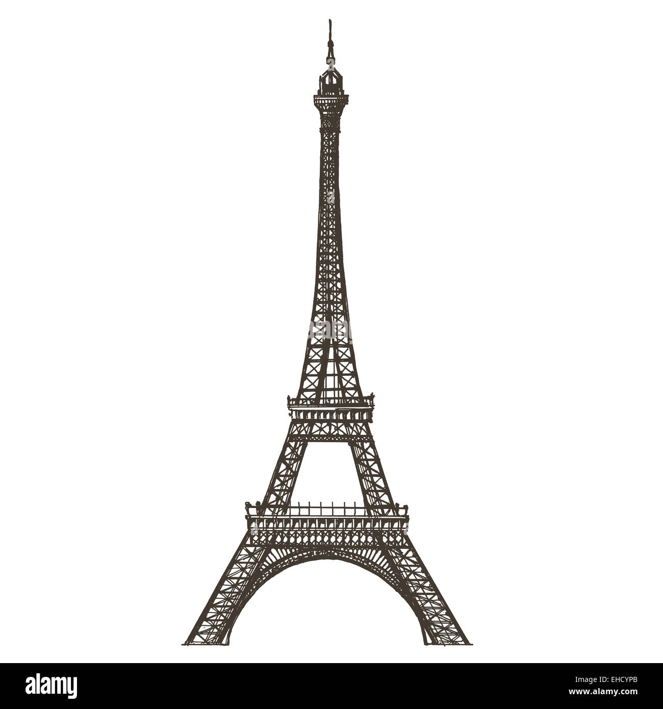 Eiffel Turm Vektor-Logo Design-Vorlage. Symbol für Paris oder Frankreich. Stockfoto