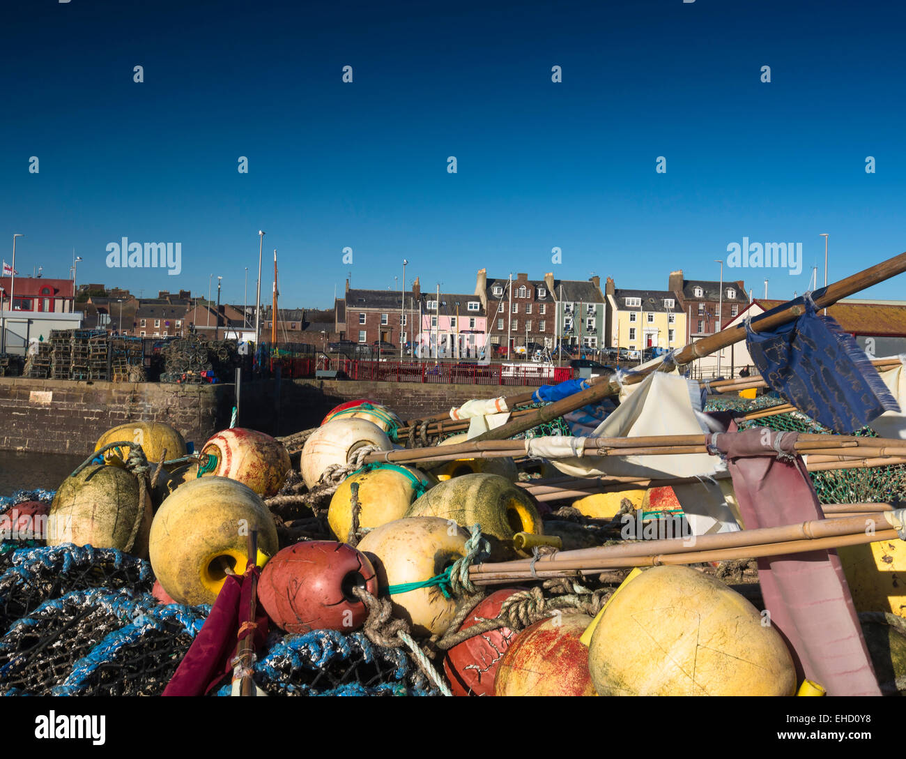 Berufsfischerei Arbroath Hafen port Angus-Schottland Stockfoto