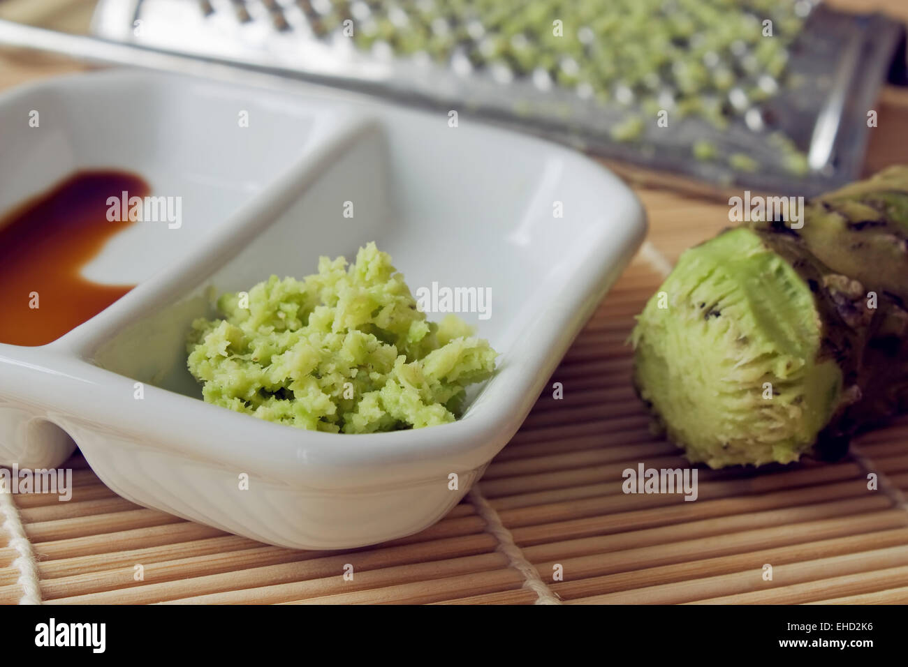 Frischer Wasabi - Frischer Wasabi Stockfoto
