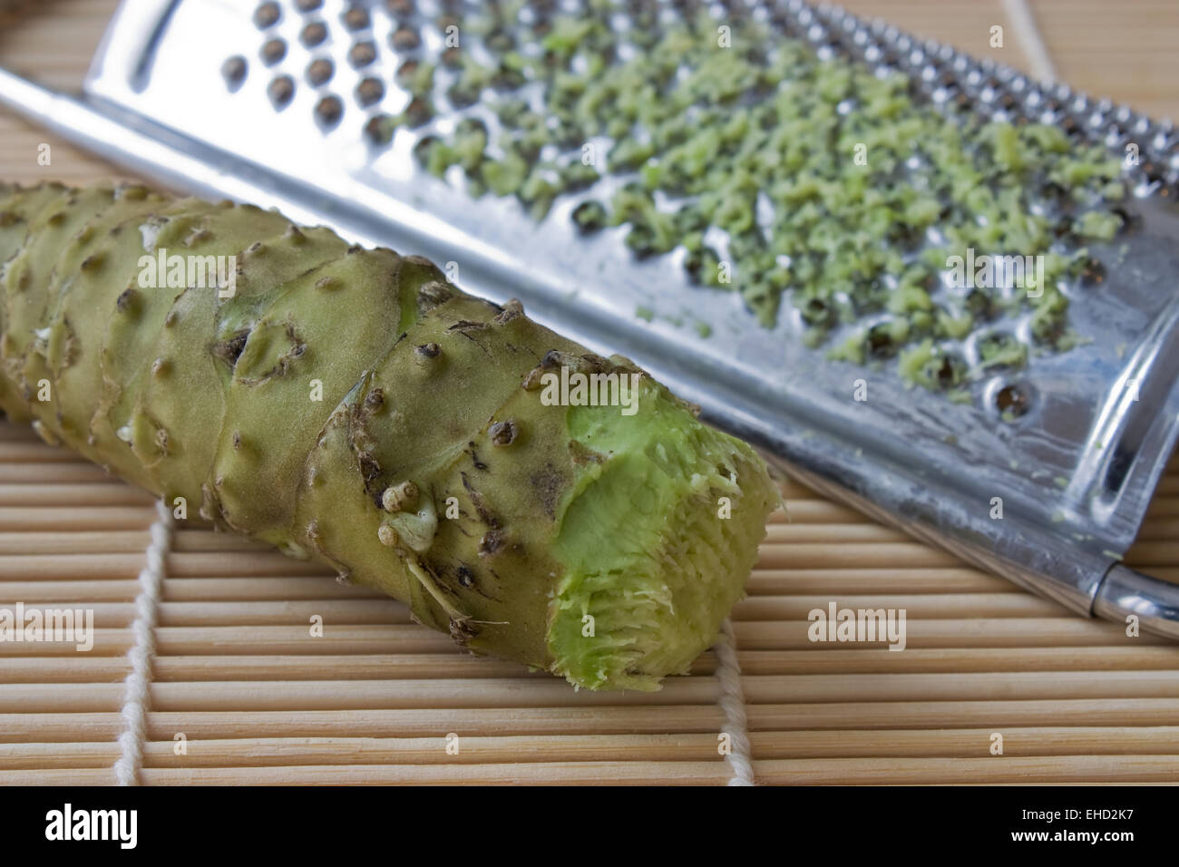 Frischer Wasabi - Frischer Wasabi Stockfoto