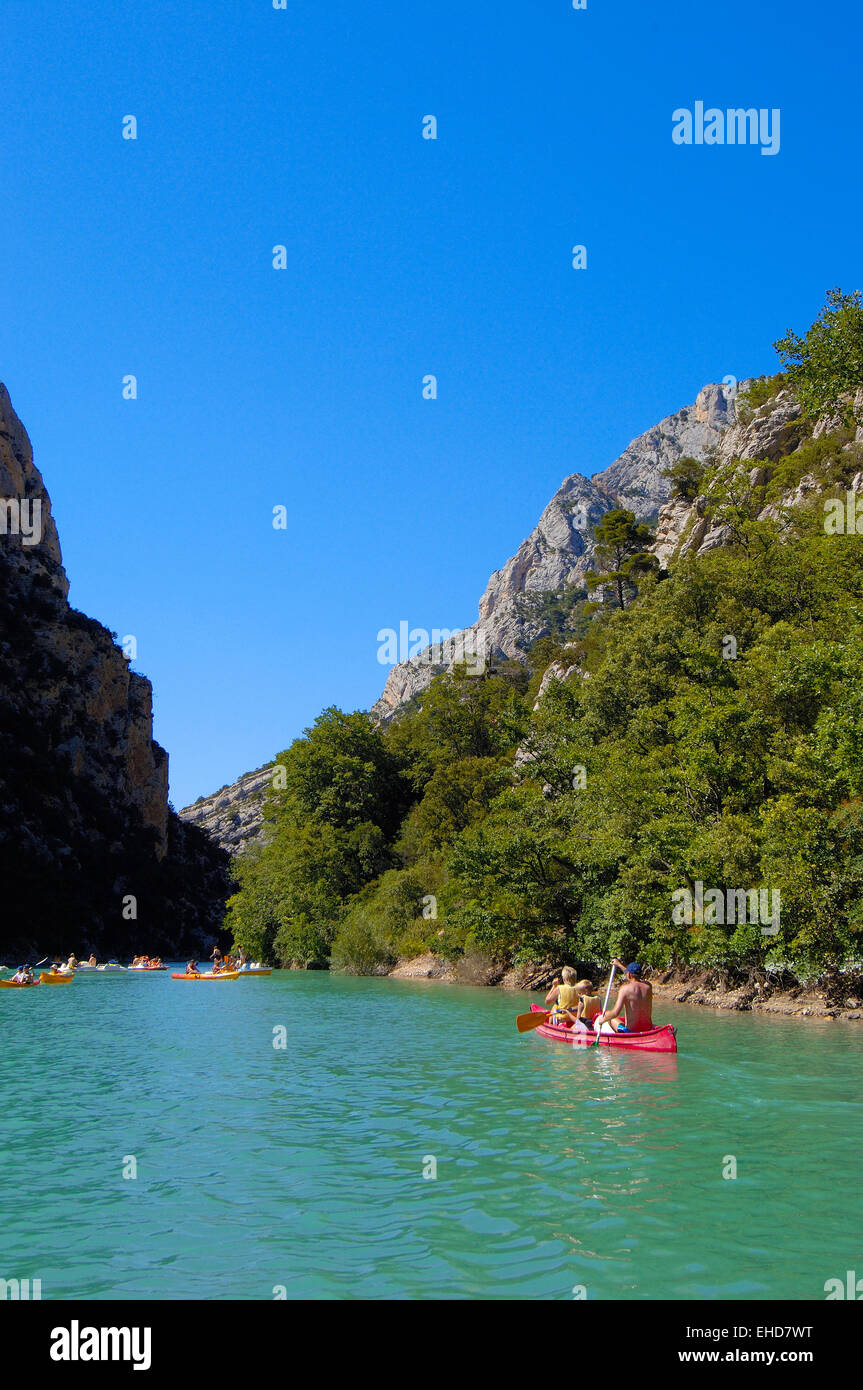 Canyon der Fluss Verdon, regionalen Naturpark Verdon, Provence, Gorges du Verdon, Provence-Alpes-Cote-´ Azur, Frankreich Stockfoto