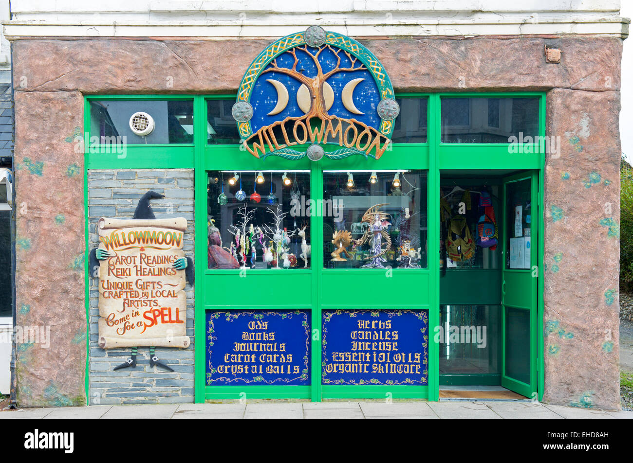 Willowmoon-Shop in Tintagel, Cornwall, England UK Stockfoto