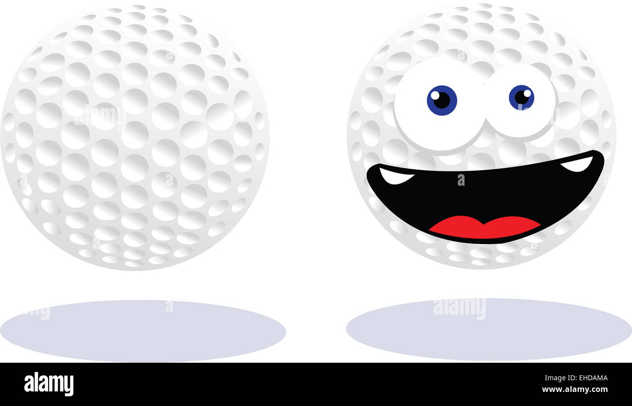lustige Golfball Stockfoto