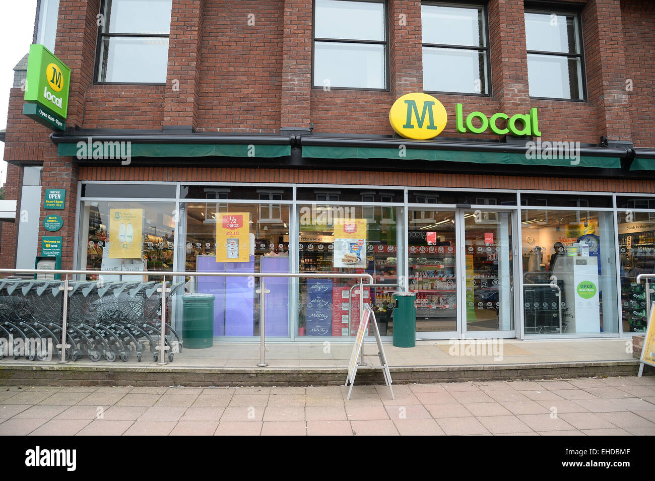 Morrisons lokalen Supermarkt in Wilmslow, Cheshire, England, UK Stockfoto