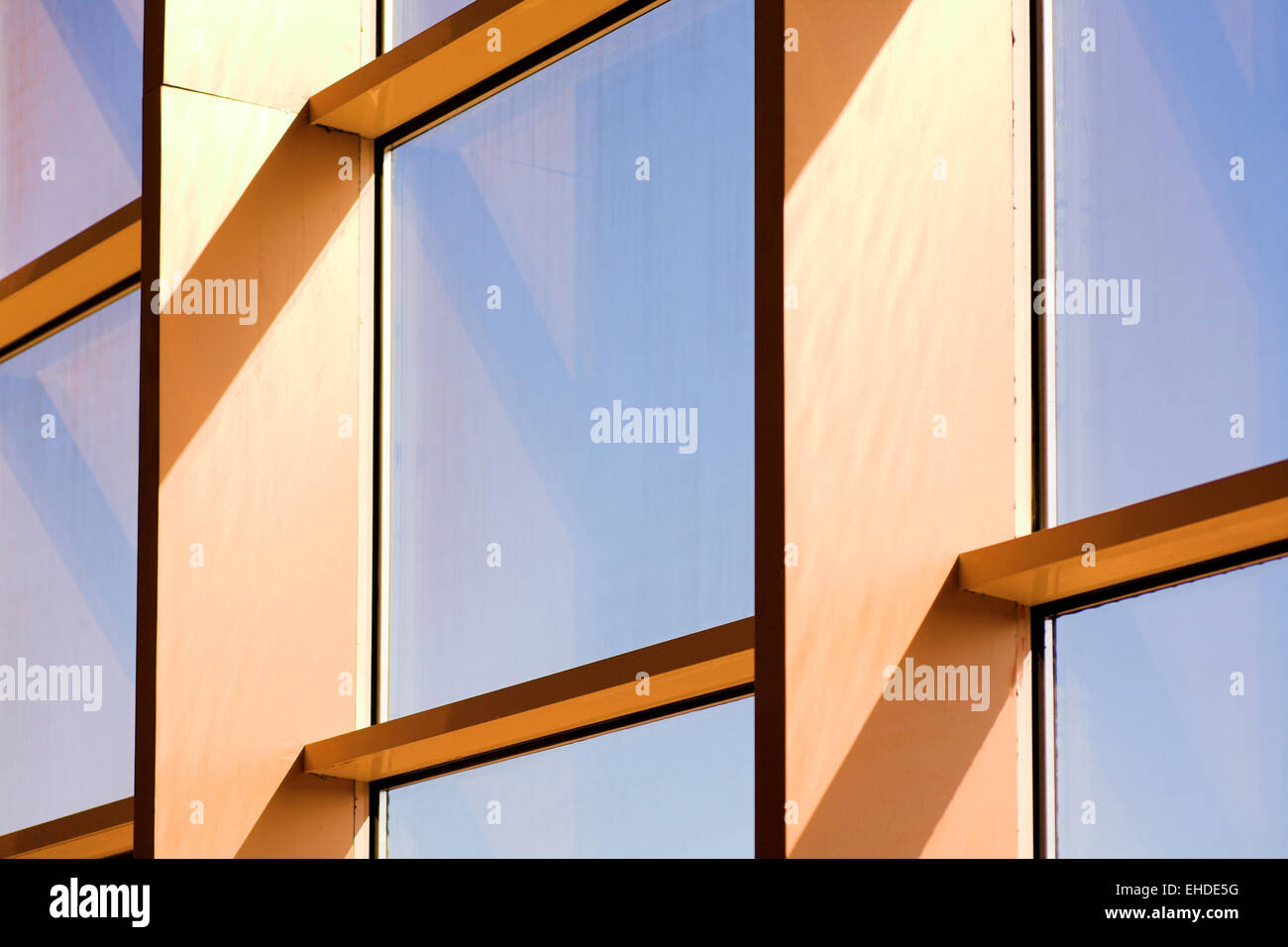 blau, abstrakten Detail Bausteine Stockfoto