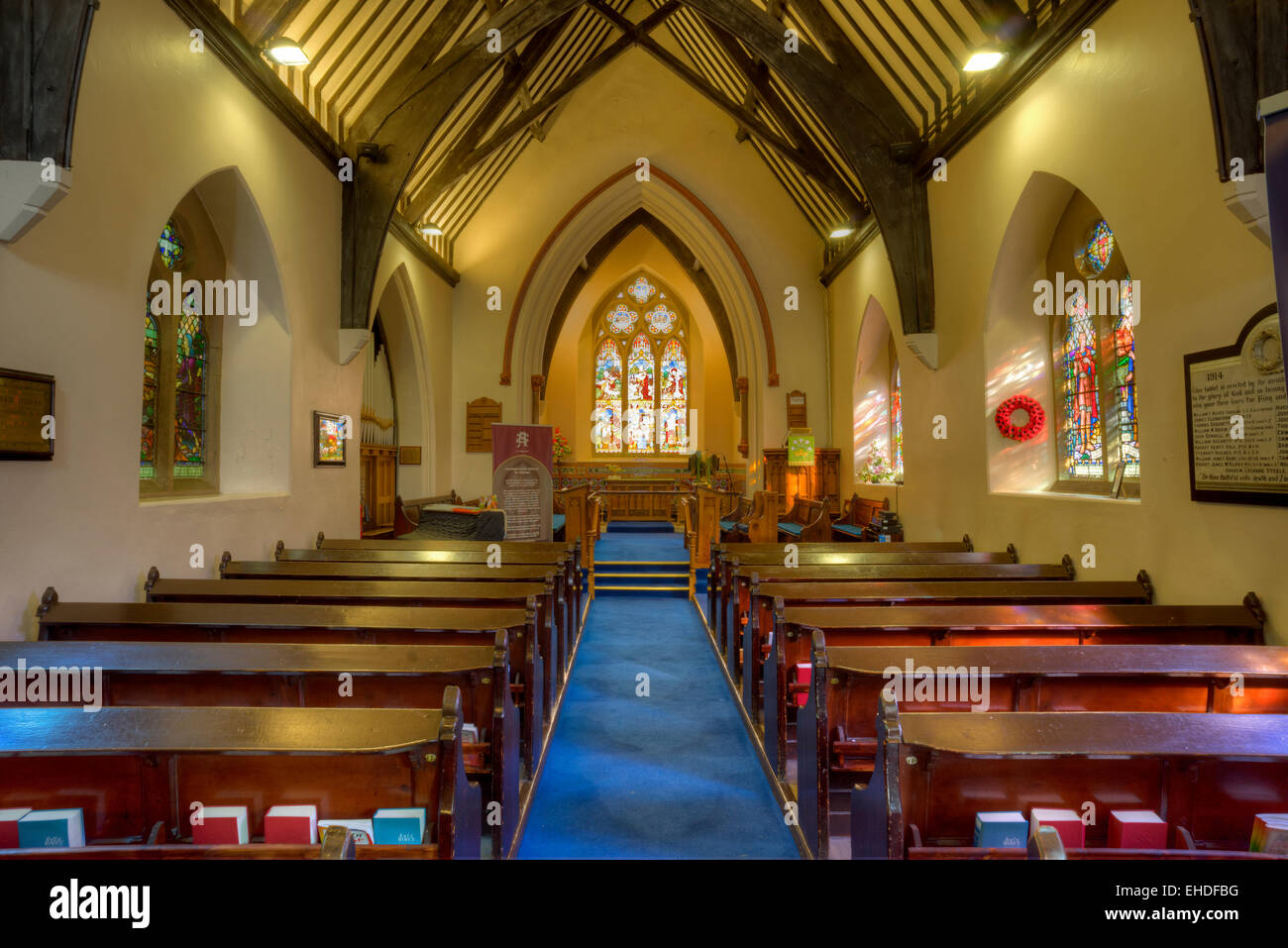 Im Inneren der Kirche St. Augustine. Kirche von Irland (anglikanisch). Derry/Londonderry, Nordirland Stockfoto