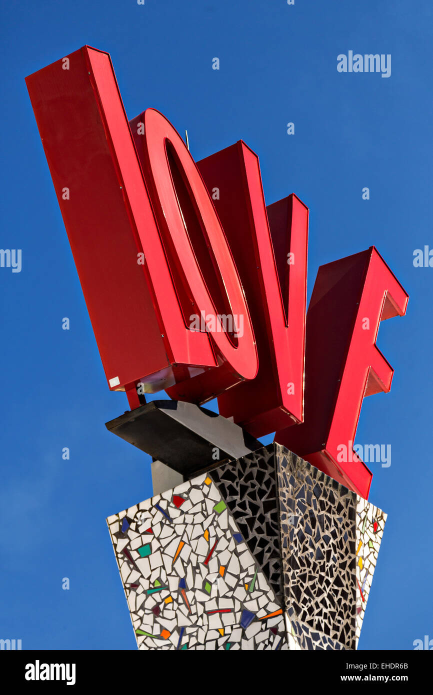 Liebe-Schild am Main Street Disney World in Lake Buena Vista, Florida. Stockfoto