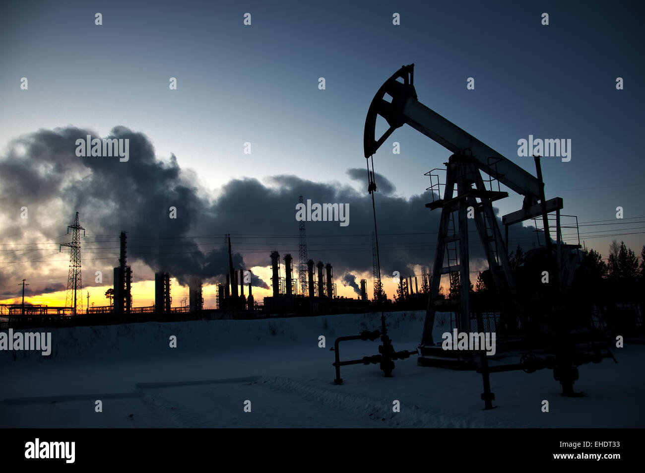 Ölpumpe Stockfoto
