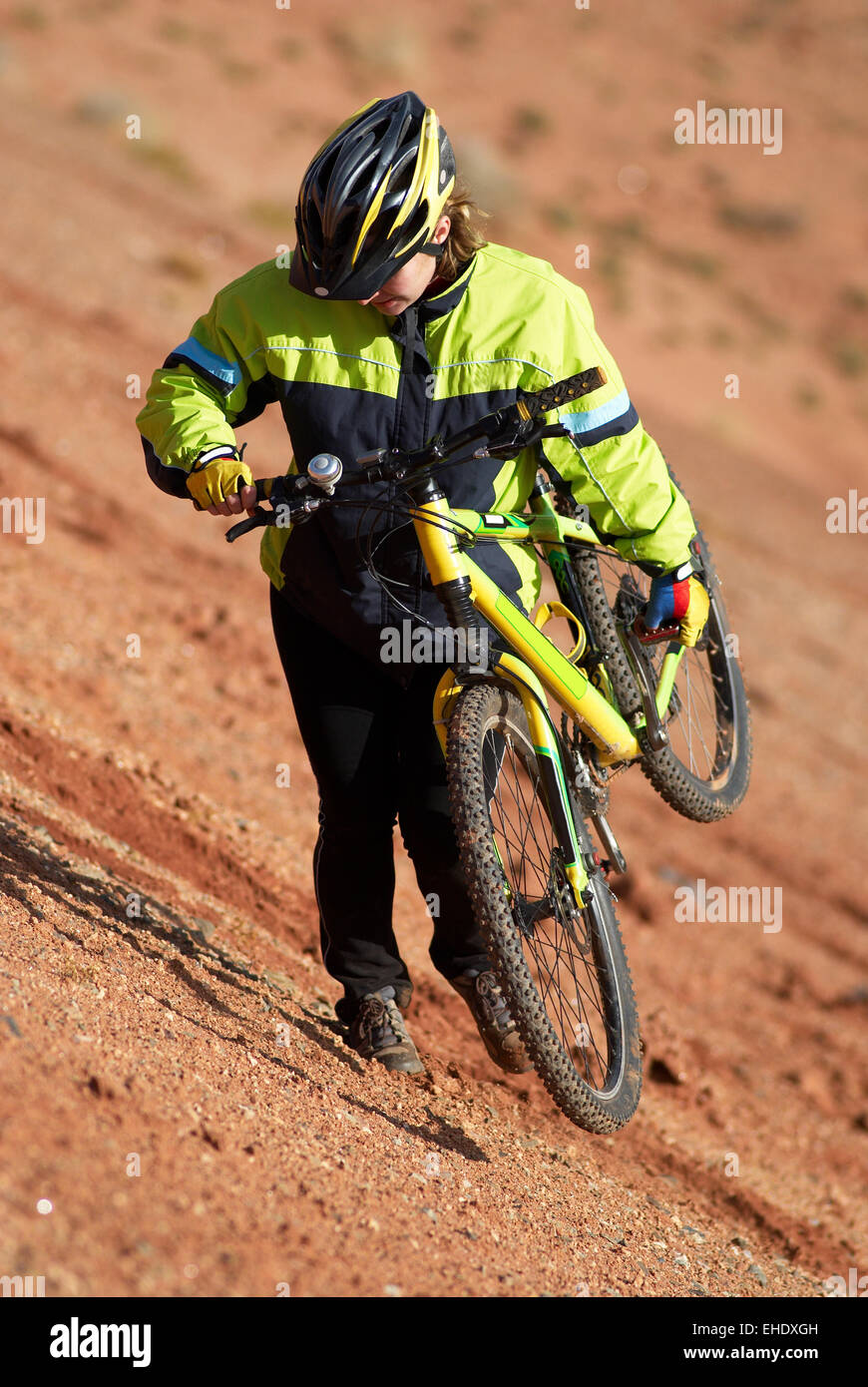 Freeride am red canyon Stockfoto