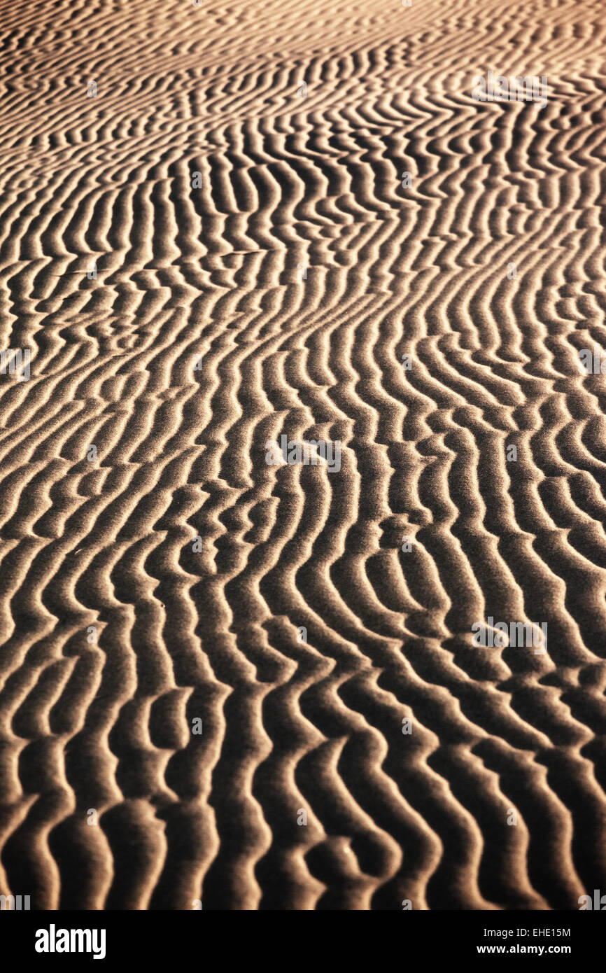 Sand Wellen in Wüste Stockfoto