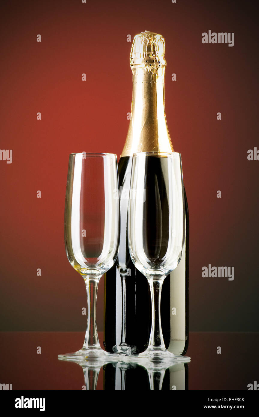 Gradient Hintergrund Farbe Champagner Stockfoto