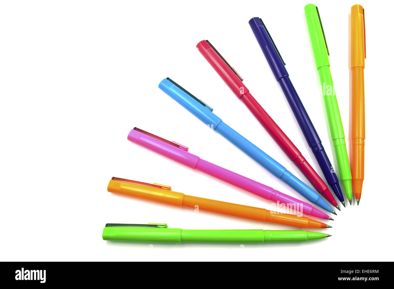 Mehrfarben-Kugelschreiber Stockfoto