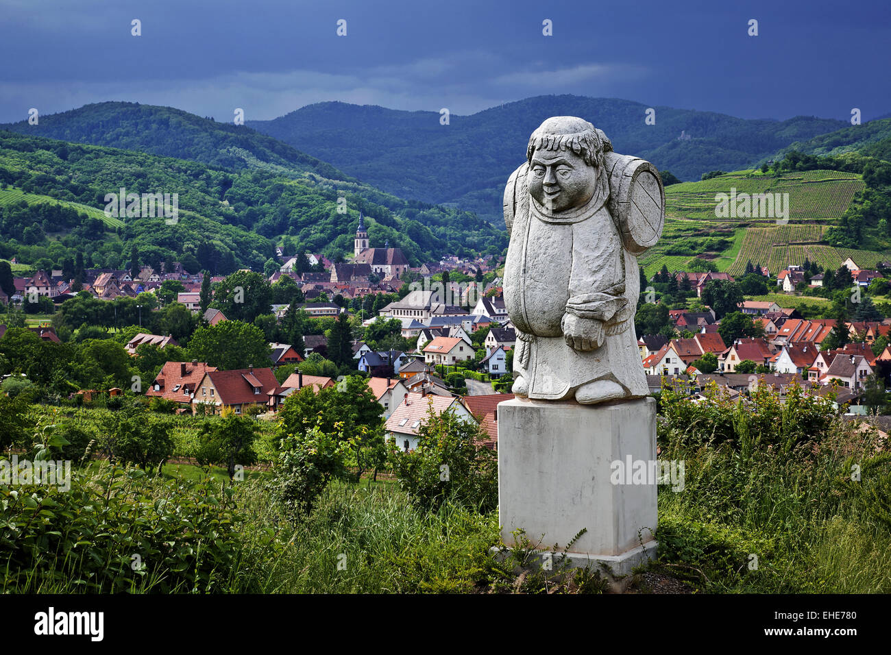 Weindorf von Andlau, Elsaß, Frankreich Stockfotografie Alamy