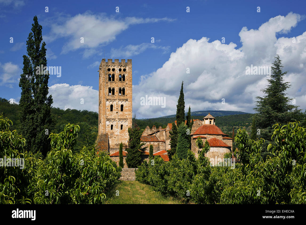 Abtei Saint Michel de Cuxa, Frankreich Stockfoto
