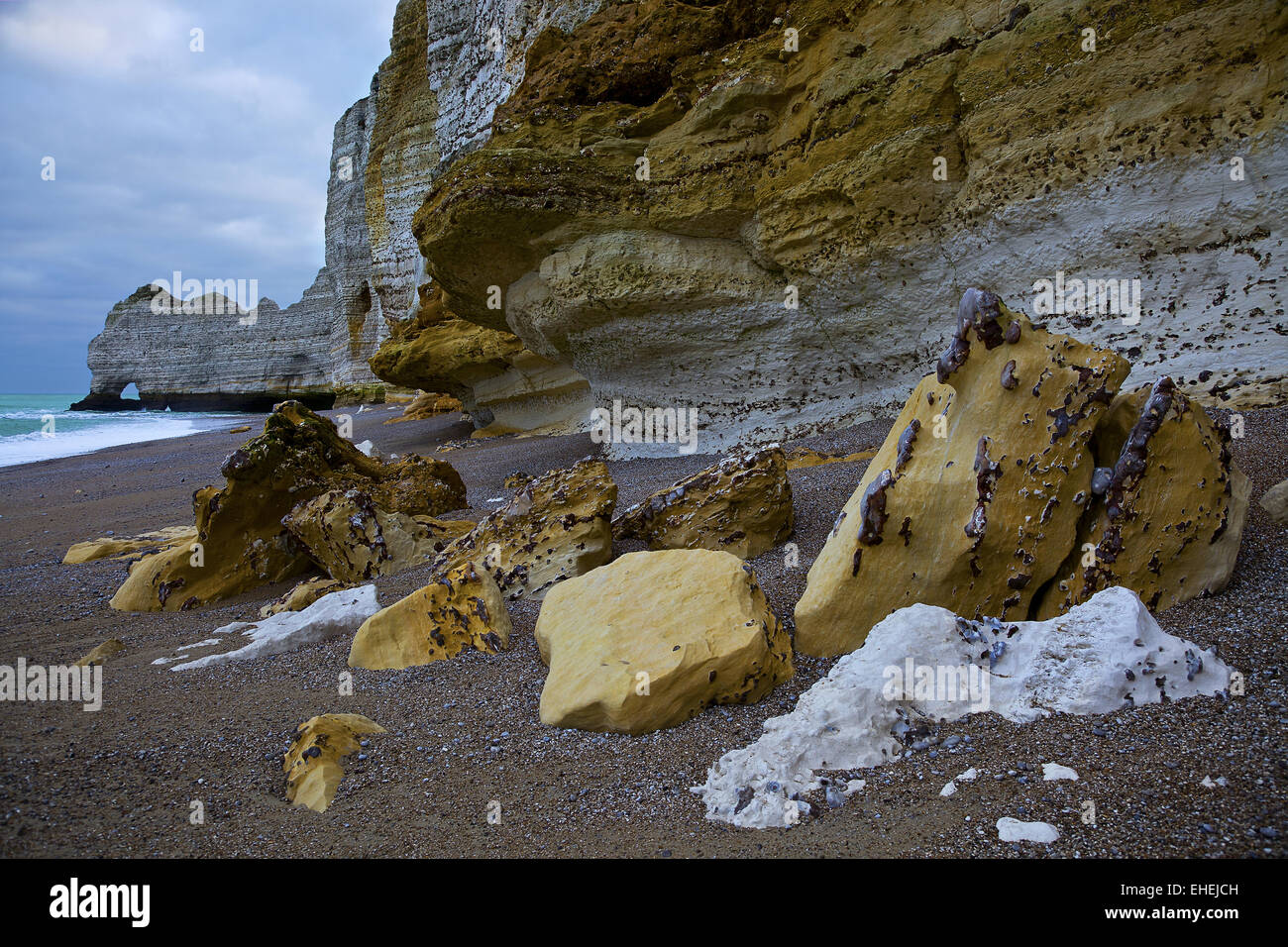 Alabaster Küste, Etretat, Normandie, Frankreich Stockfoto