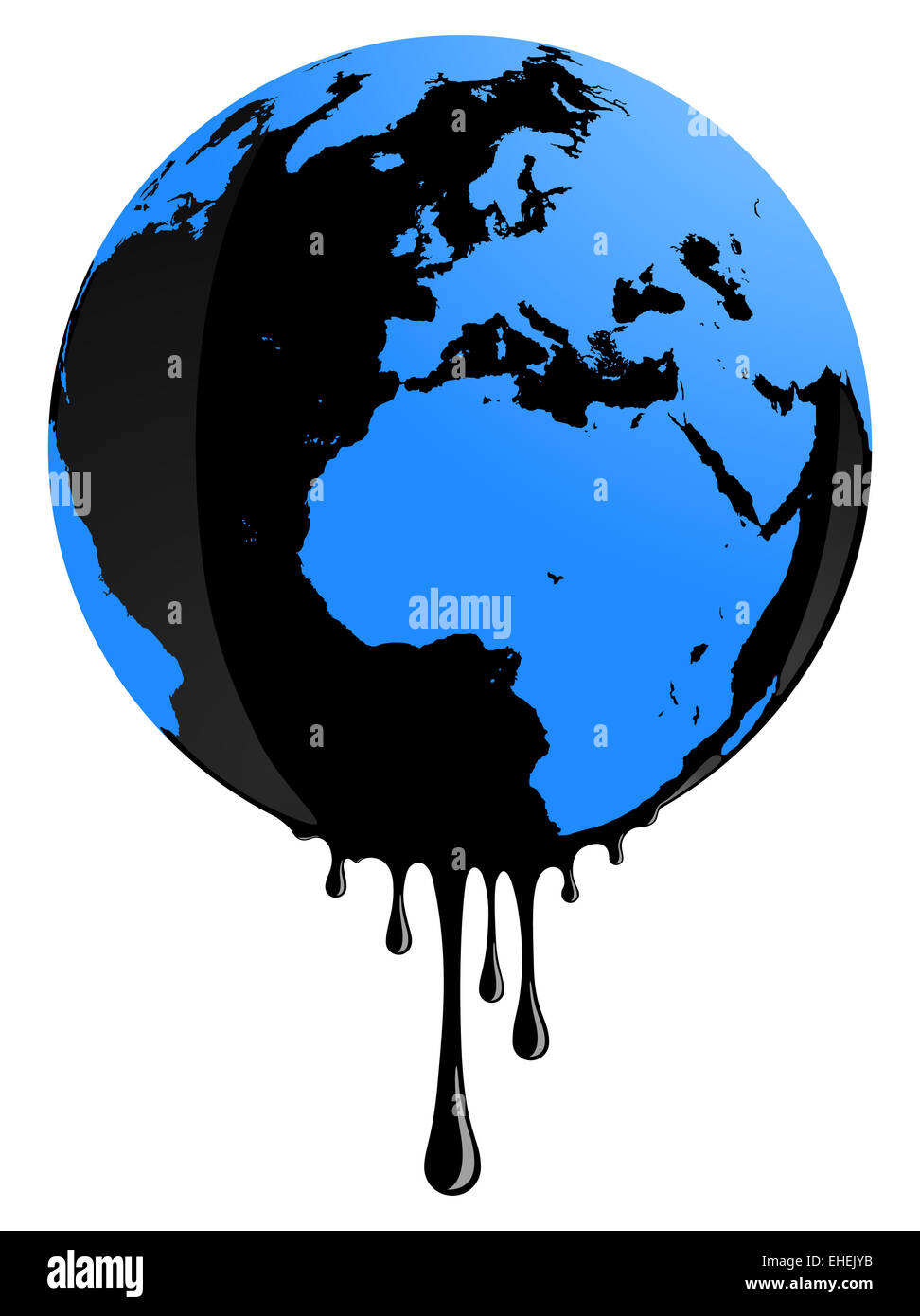 Erde Ölverschmutzung Stockfoto