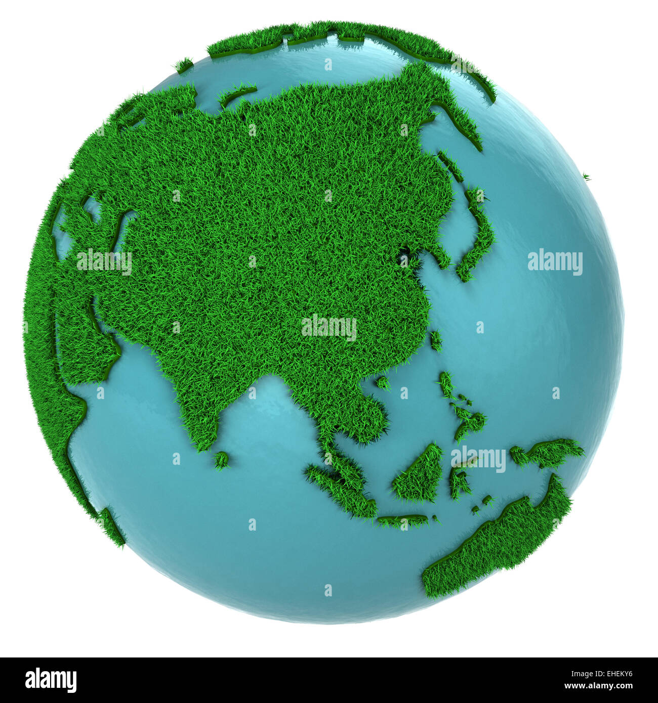 Globus von Rasen und Wasser, Asien Teil Stockfoto