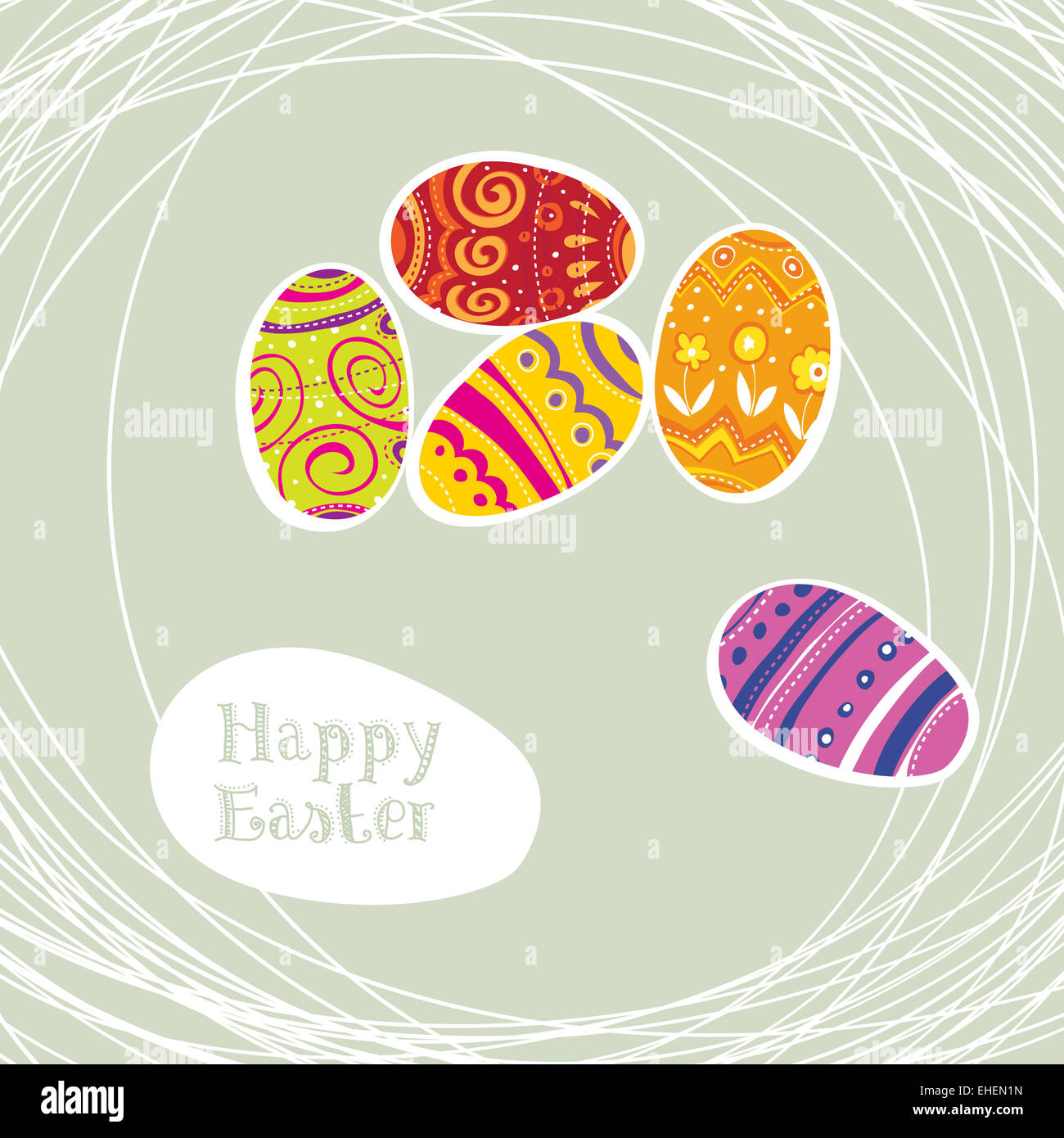 Ostereier modernen Hintergrund. Stockfoto