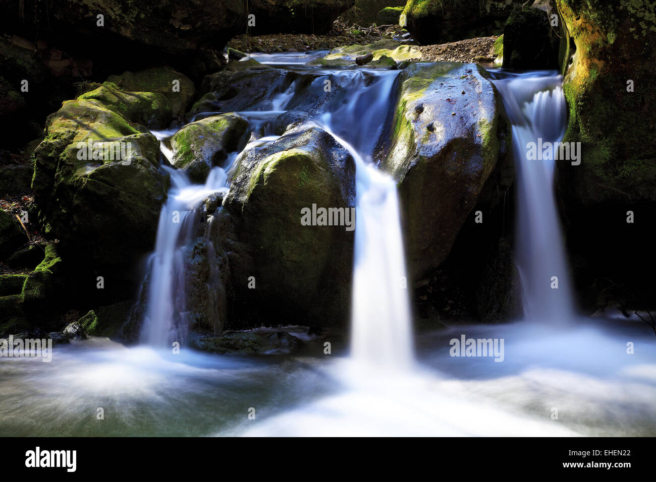 Wasserfall Schiessentuempel, Luxemburg Stockfoto