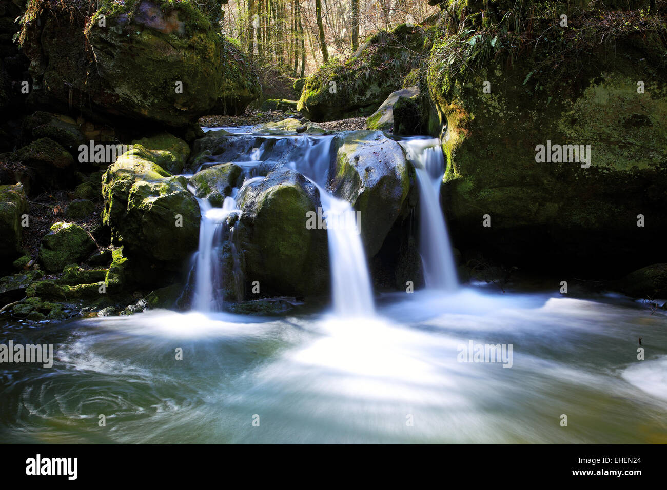 Wasserfall Schiessentuempel, Luxemburg Stockfoto