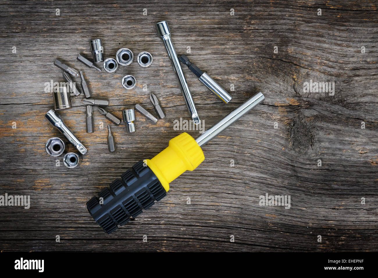 Schraubendreher und bits Stockfoto