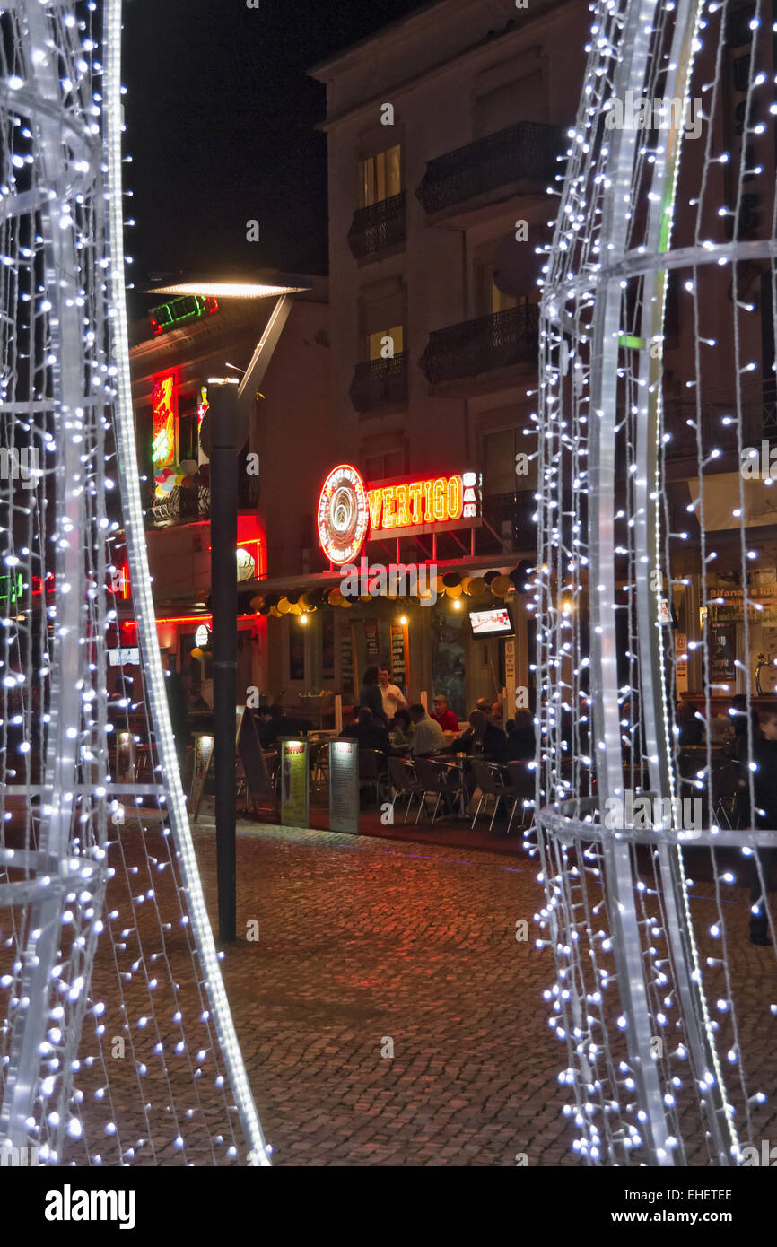 Weihnachtsschmuck in Albufeira Stockfoto
