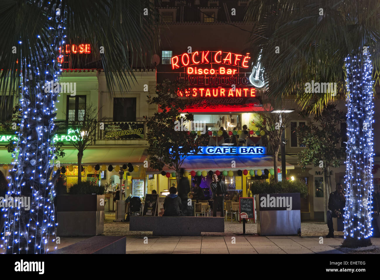 Restaurant in Albufeira Stockfoto
