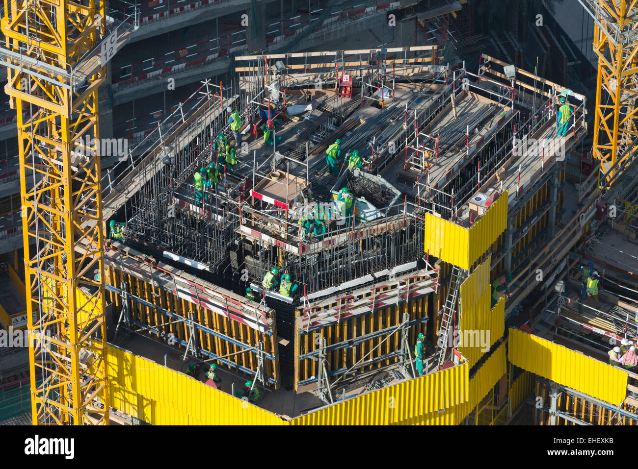 Baustelle des Hochhauswohnung Wolkenkratzer Tower in Dubai Vereinigte Arabische Emirate Stockfoto