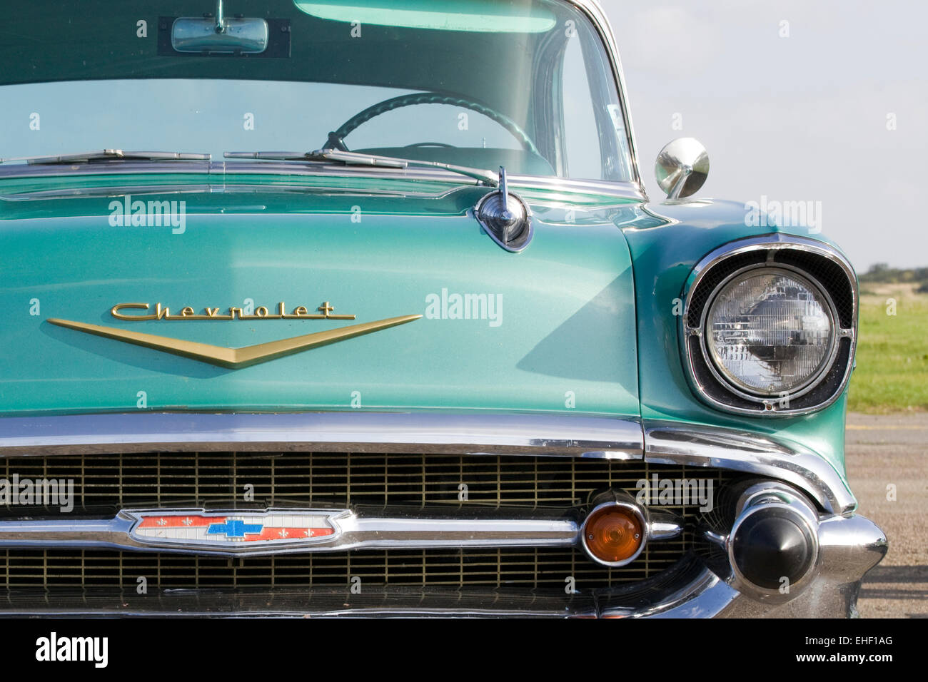 1957 Chevrolet. Chevy. Amerikanische Oldtimer Stockfoto