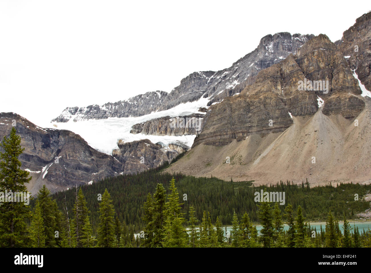 Eis-Formationen auf kanadischen Rocky mountains Stockfoto