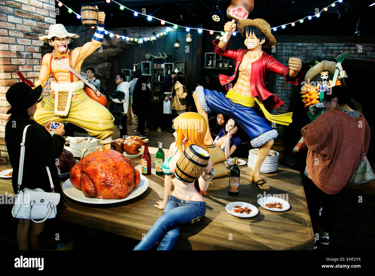 Tokio Japan 13 Marz 15 Tokyo Tower Eroffnet One Piece Attraktion Tokyo Tower Besucher Geniessen Die Neuen Themenpark Tokyo Ein Stuck Tower Die Neue Attraktion Am 13 Marz Eroffnet Und Basiert Auf