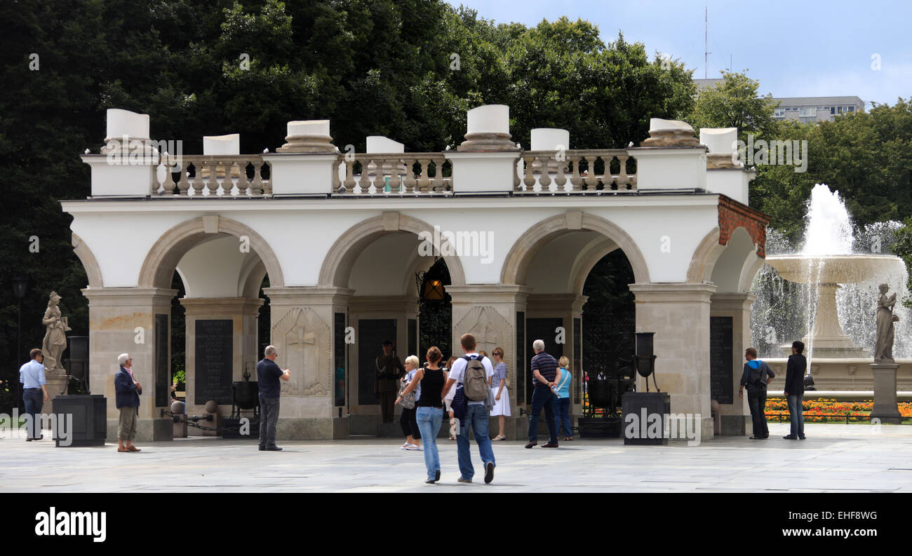 WARSCHAU - SAXON PALAST Stockfoto
