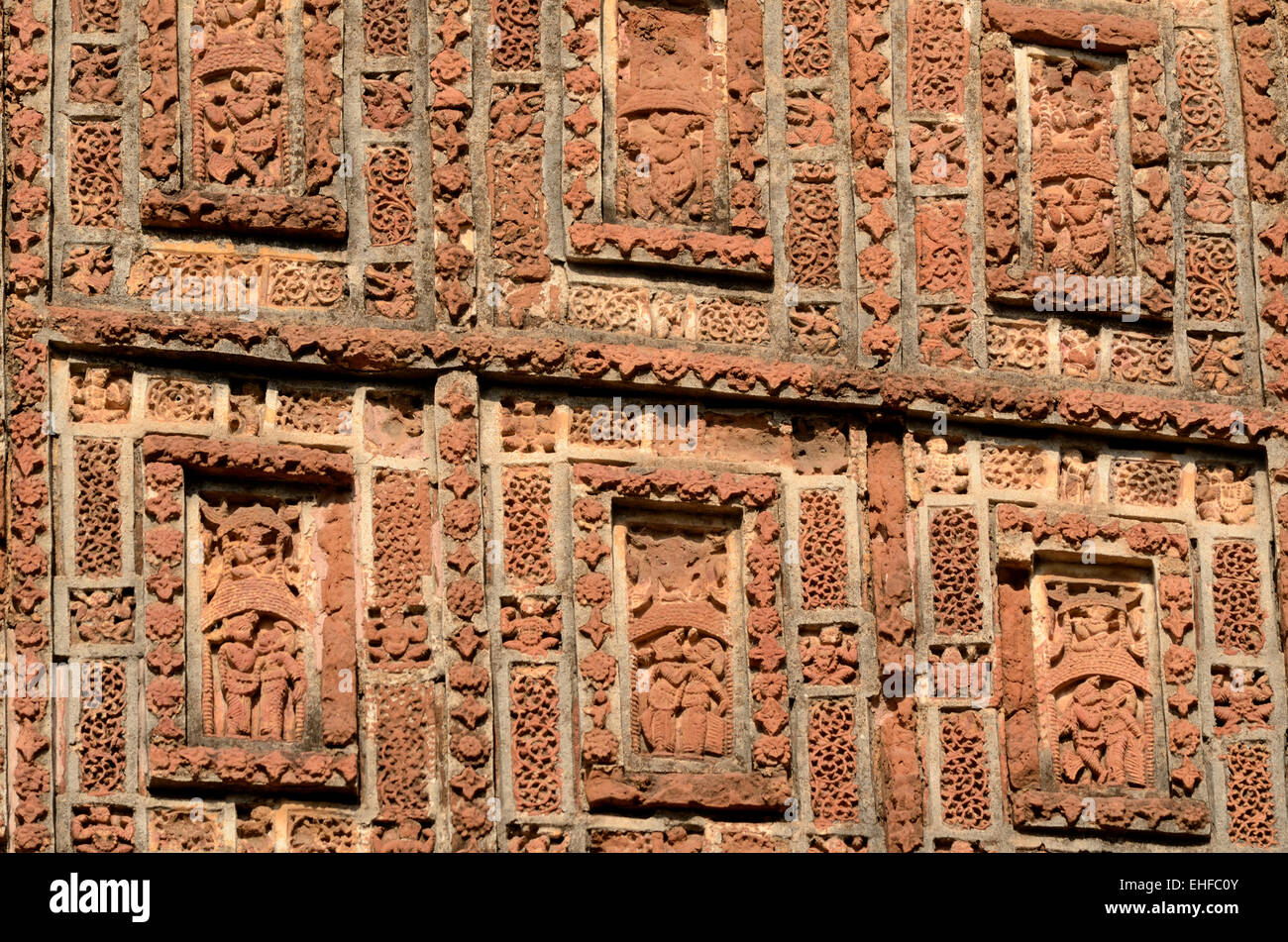 Tempel-Terrakotta von West-Bengalen, Indien Stockfoto