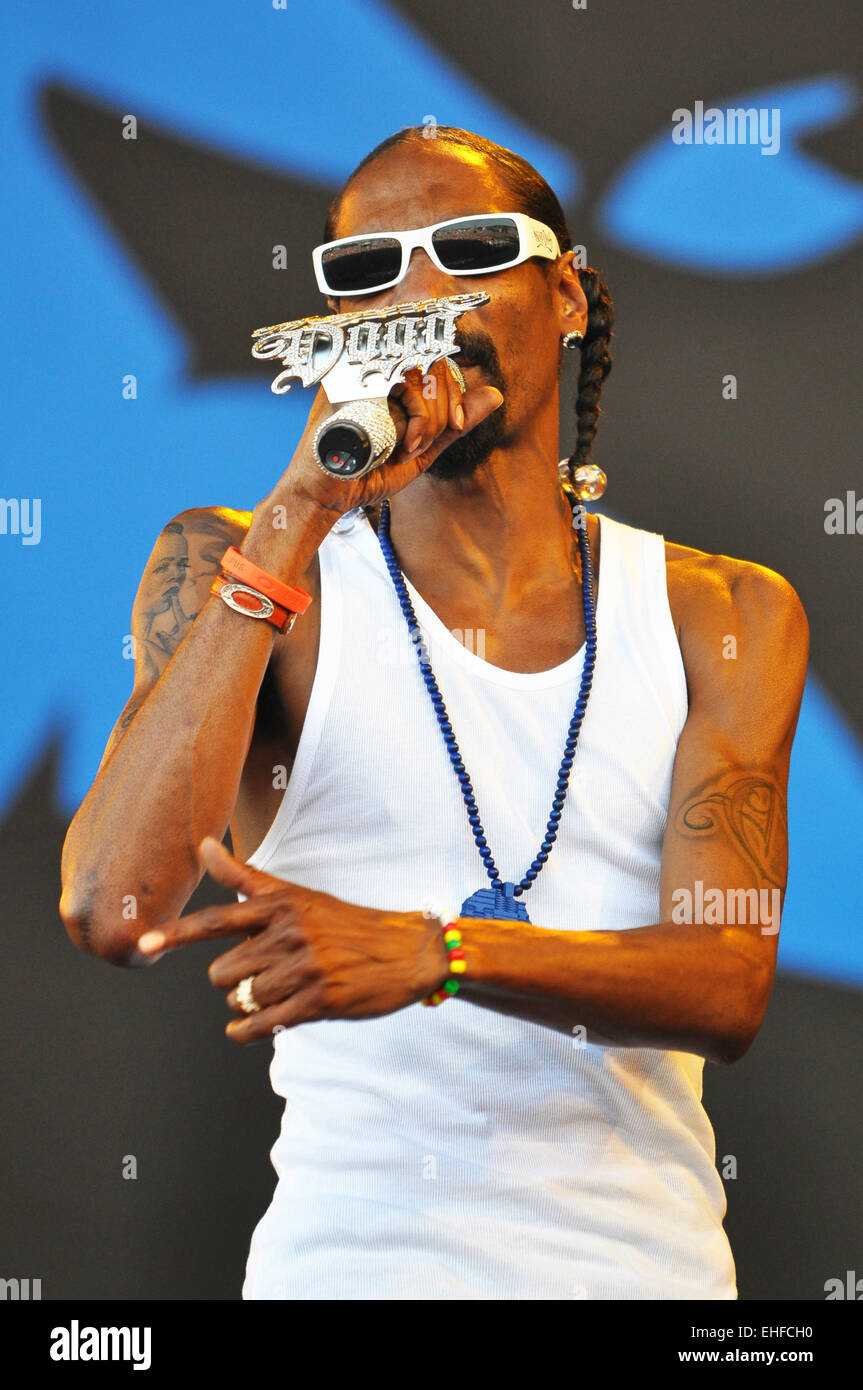 Snoop Dogg live beim Glastonbury 2010. Stockfoto