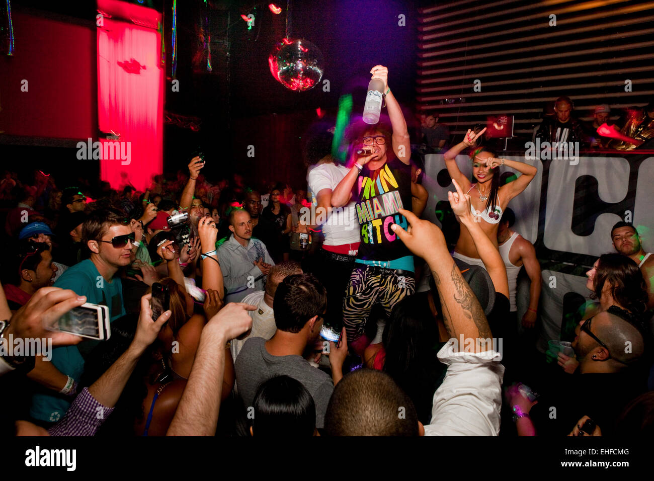 LMFAO bei Park West in Miami während der Winter Music Conference 2010. Stockfoto