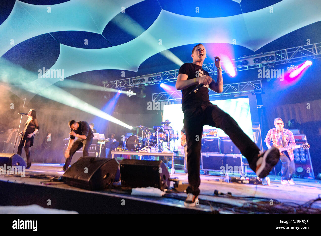 Professor Green im Osten Dance-Zelt beim Glastonbury Festival Samstag, 25. Juni 2011. Stockfoto