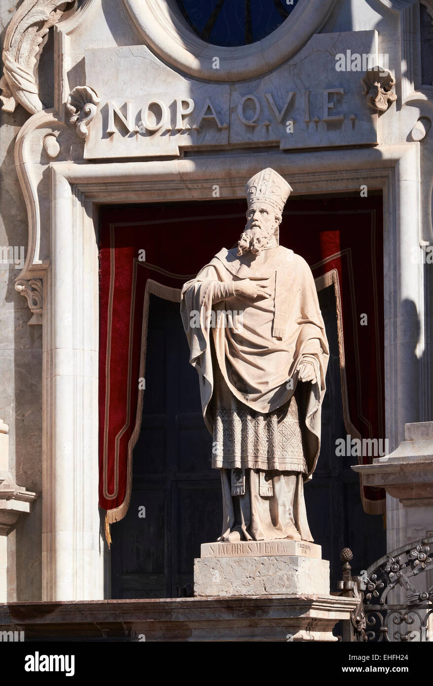 Kathedrale von St. Agatha, Catania, Sizilien. Duomo di Catania. Sakralarchitektur in Catania, Sizilien, Italien. Stockfoto