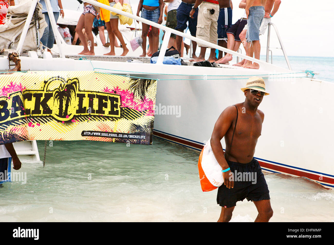 Auf dem Weg zum Trevor Nelson Party Antigua 2006 Stockfoto