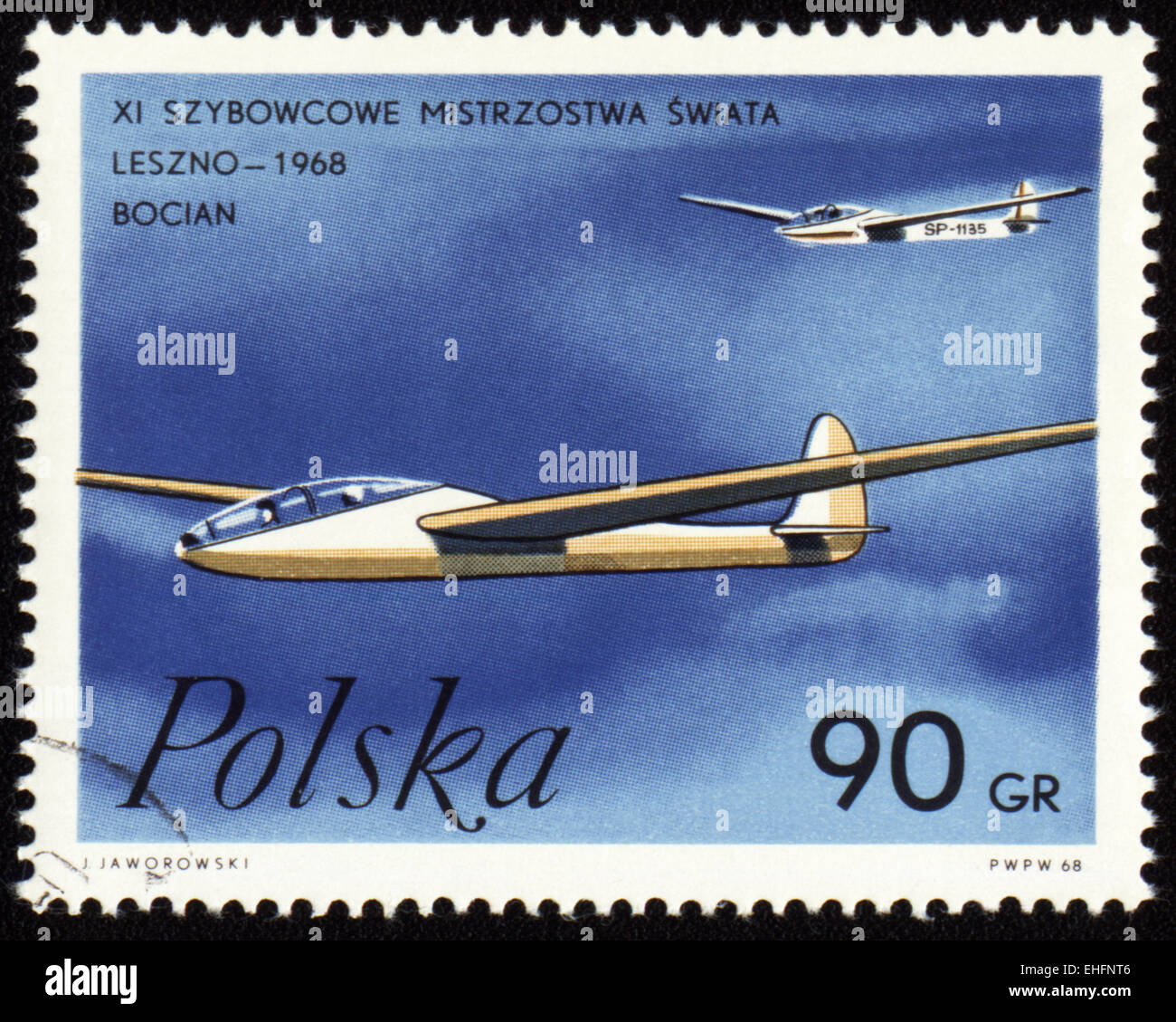 Polen - ca. 1968: Eine Briefmarke gedruckt in Polen Stockfoto