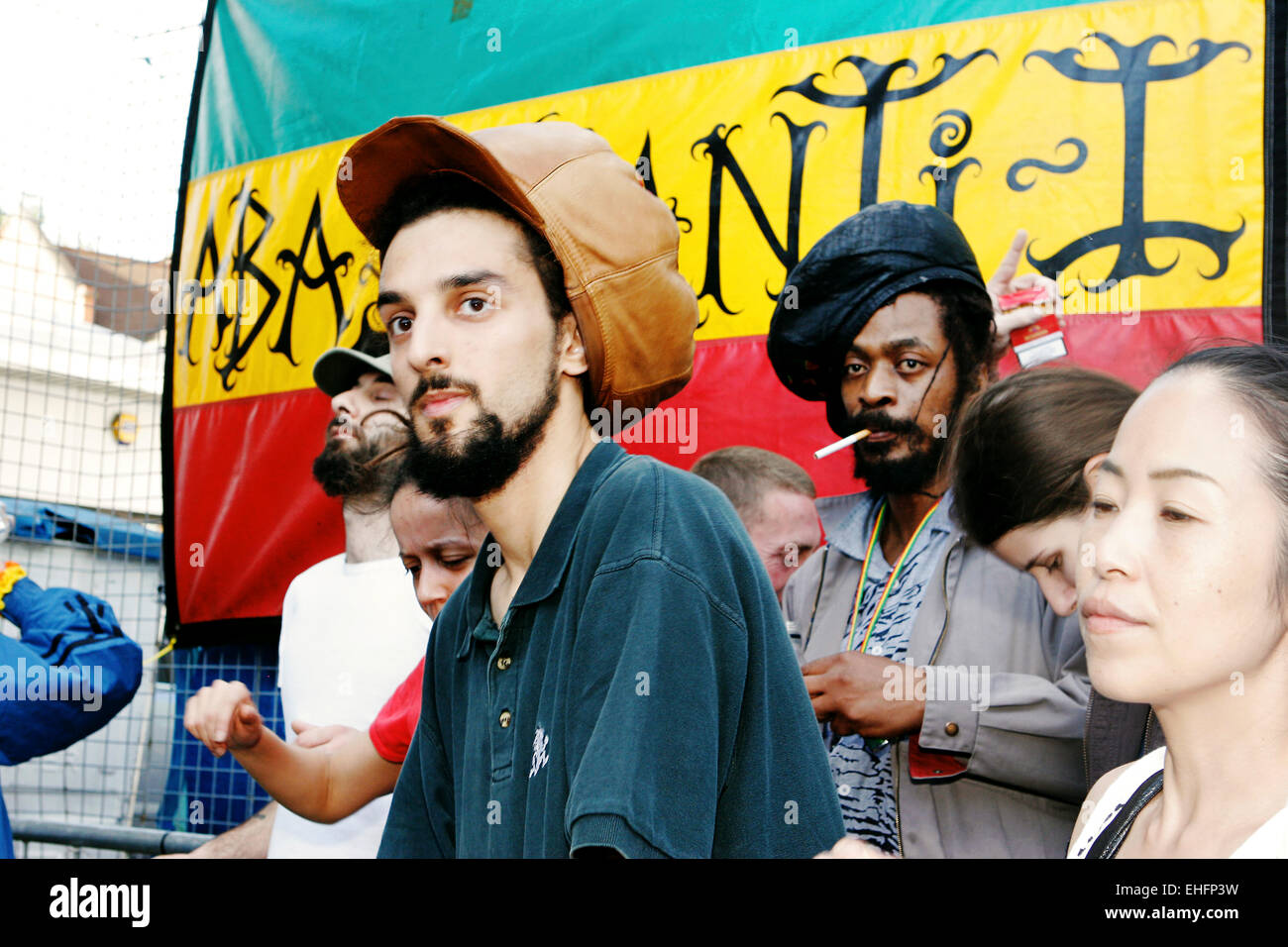 Rastafaris auf der Aba-Shanti-ich-Soundsystem am Notting Hill Carnival London. Stockfoto