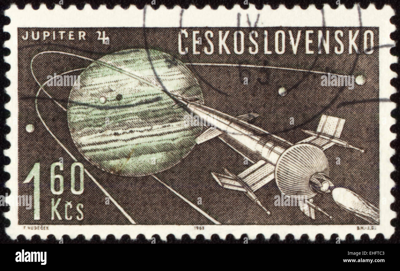 Tschechoslowakei - ca. 1963: Eine Briefmarke gedruckt in der Tschechoslowakei Stockfoto